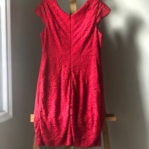 Liz Claiborne Red Lace Dress SZ L